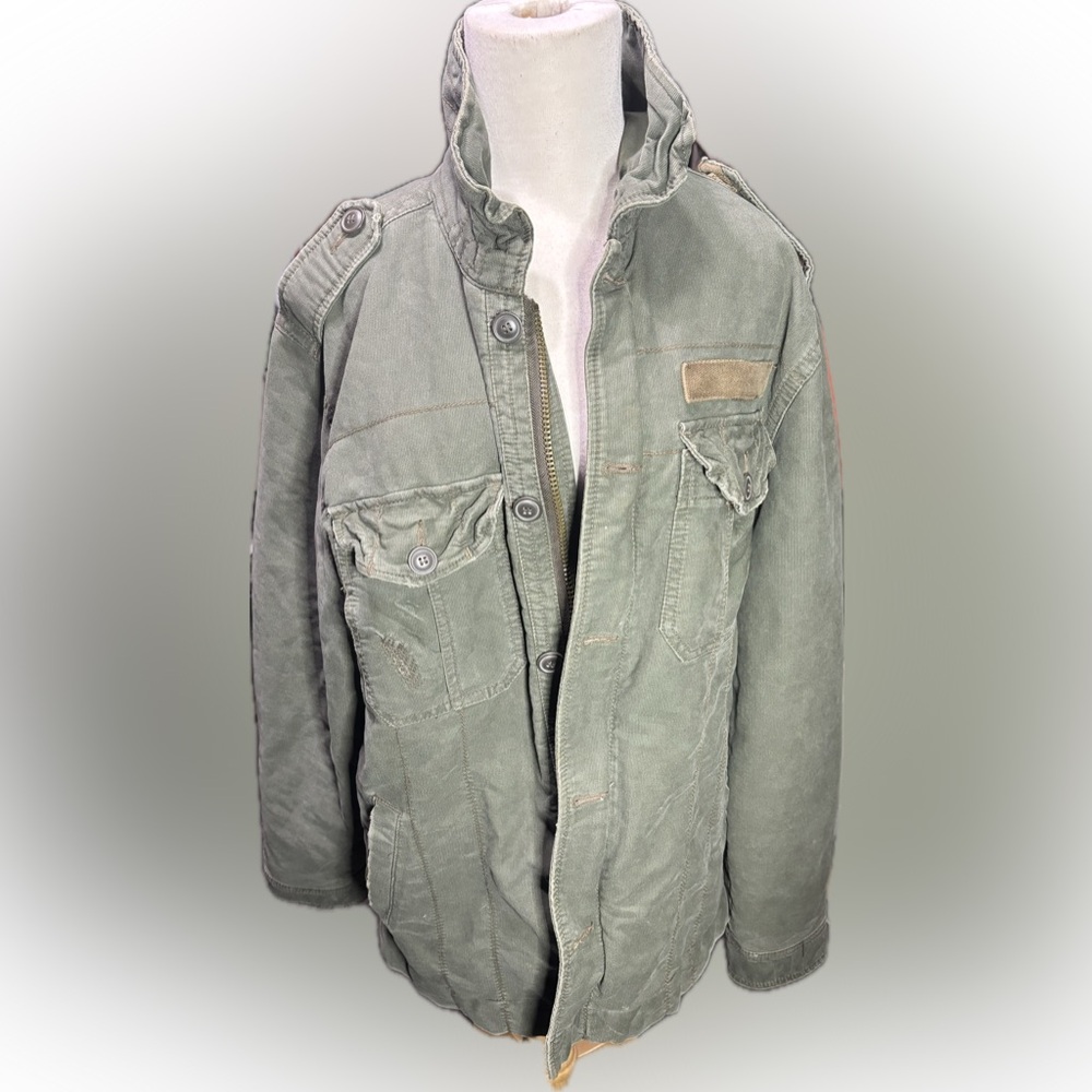 No Boundaries Sage Green Military Jacket